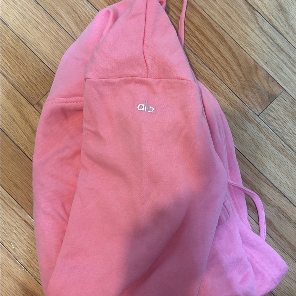 ALO Yoga Pink Cropped Hoodie - Picture 6 of 6